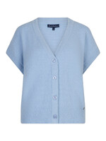 Red Button Shirt Lesley Popcorn - Lightblue