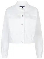 Red Button Jacket Juno Denim - White