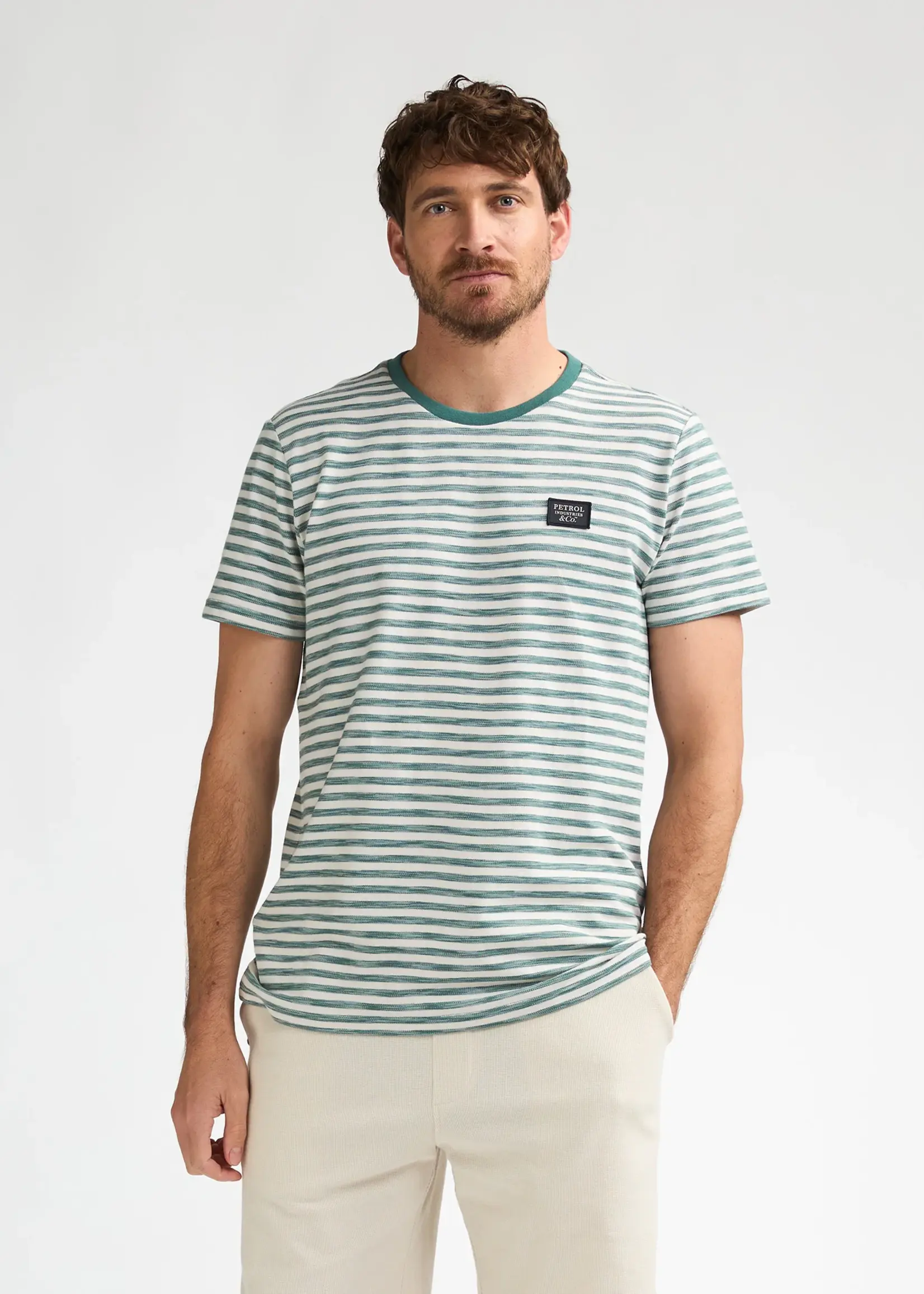 Petrol Industries Shirt Stripe - Oil Green