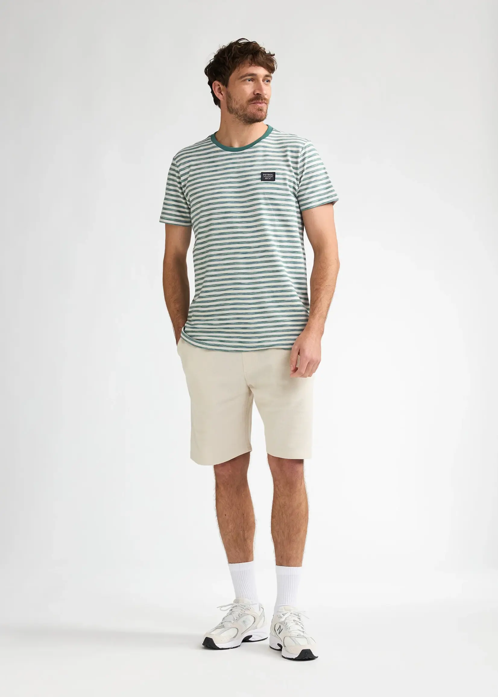 Petrol Industries Shirt Stripe - Oil Green