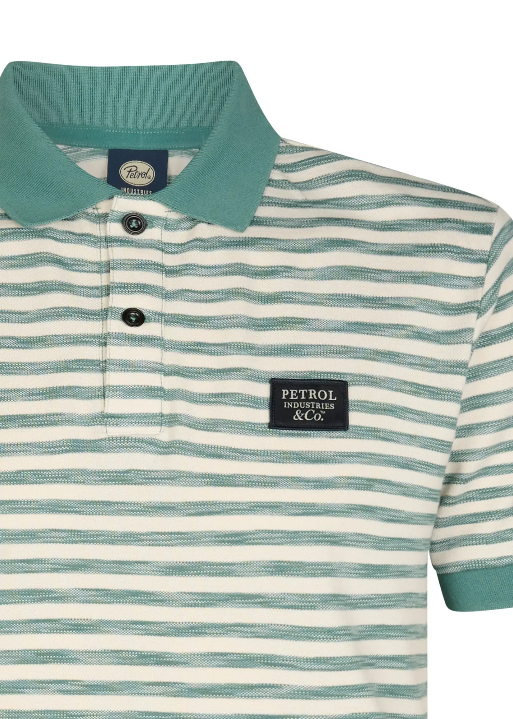Petrol Industries Polo Stripe - Oil Green
