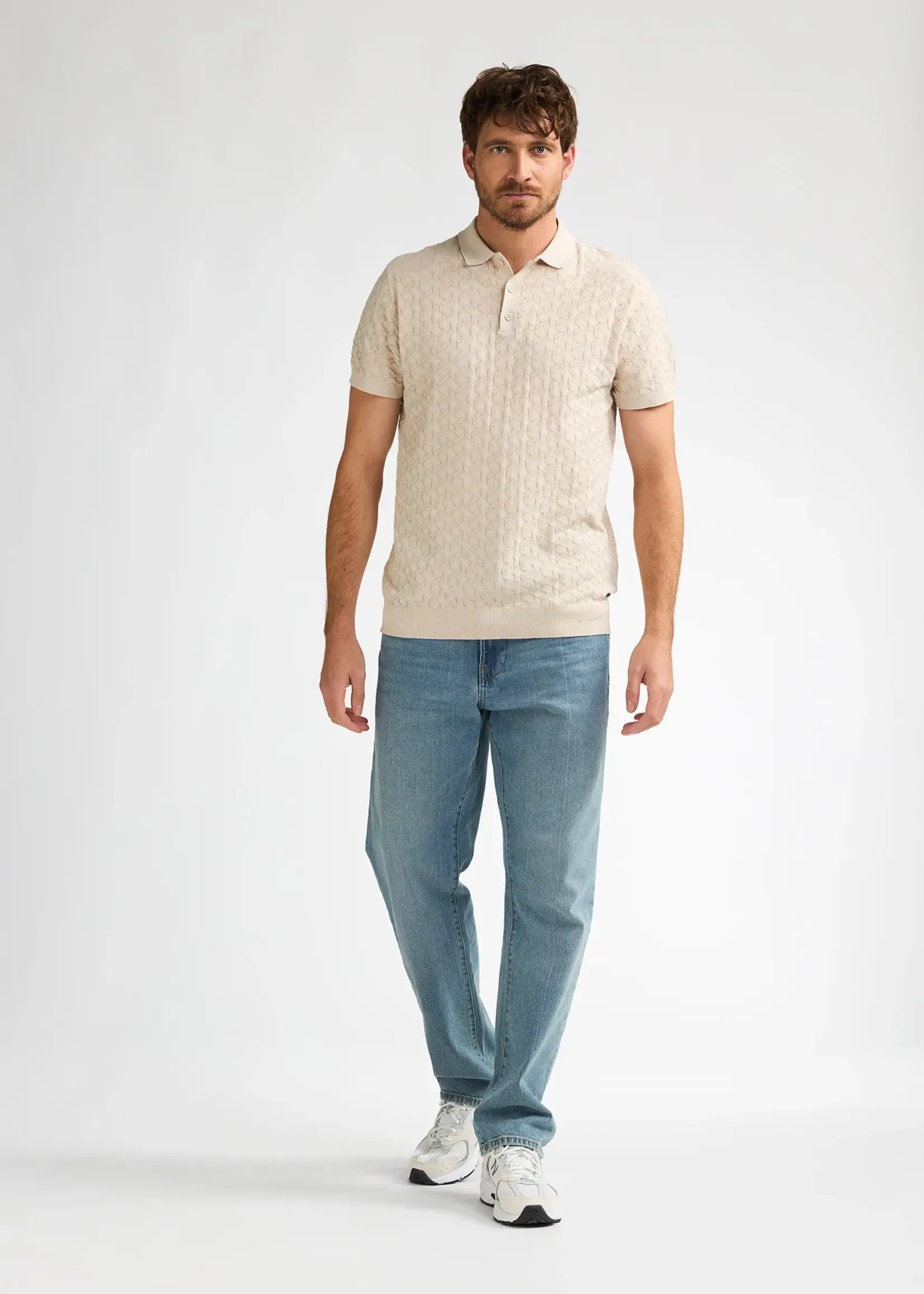 Petrol Industries Knitwear Polo Print - Sand