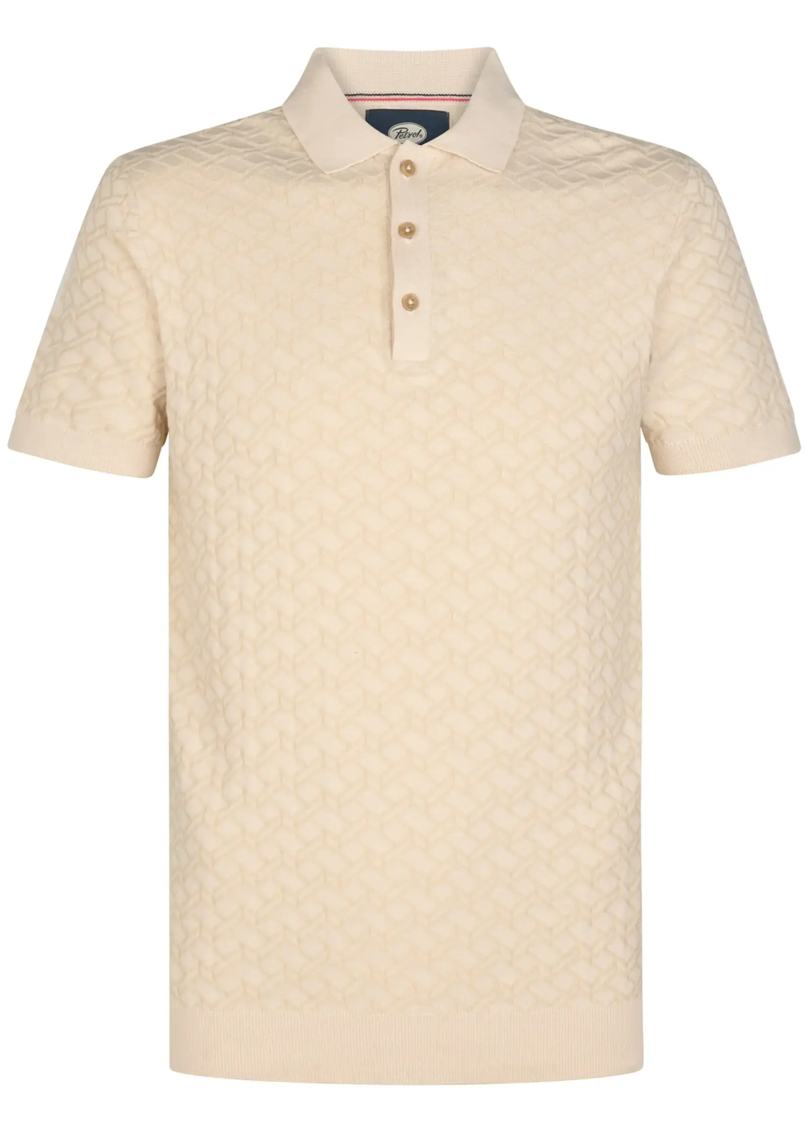Petrol Industries Knitwear Polo Print - Sand