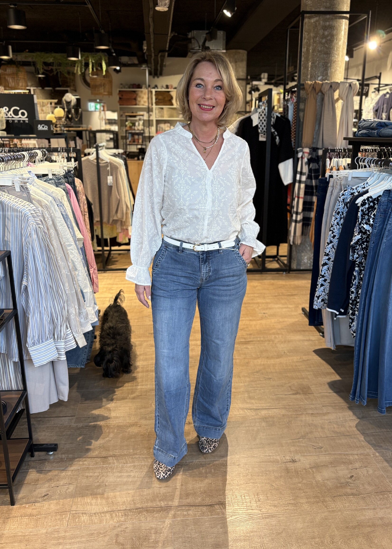 Soultouch Blouse Maan Emb. White