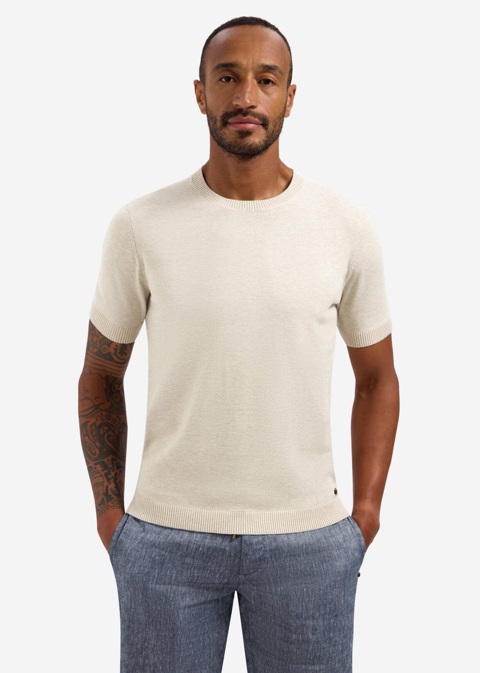 No Excess Pullover Short Sleeve Melange - Desert
