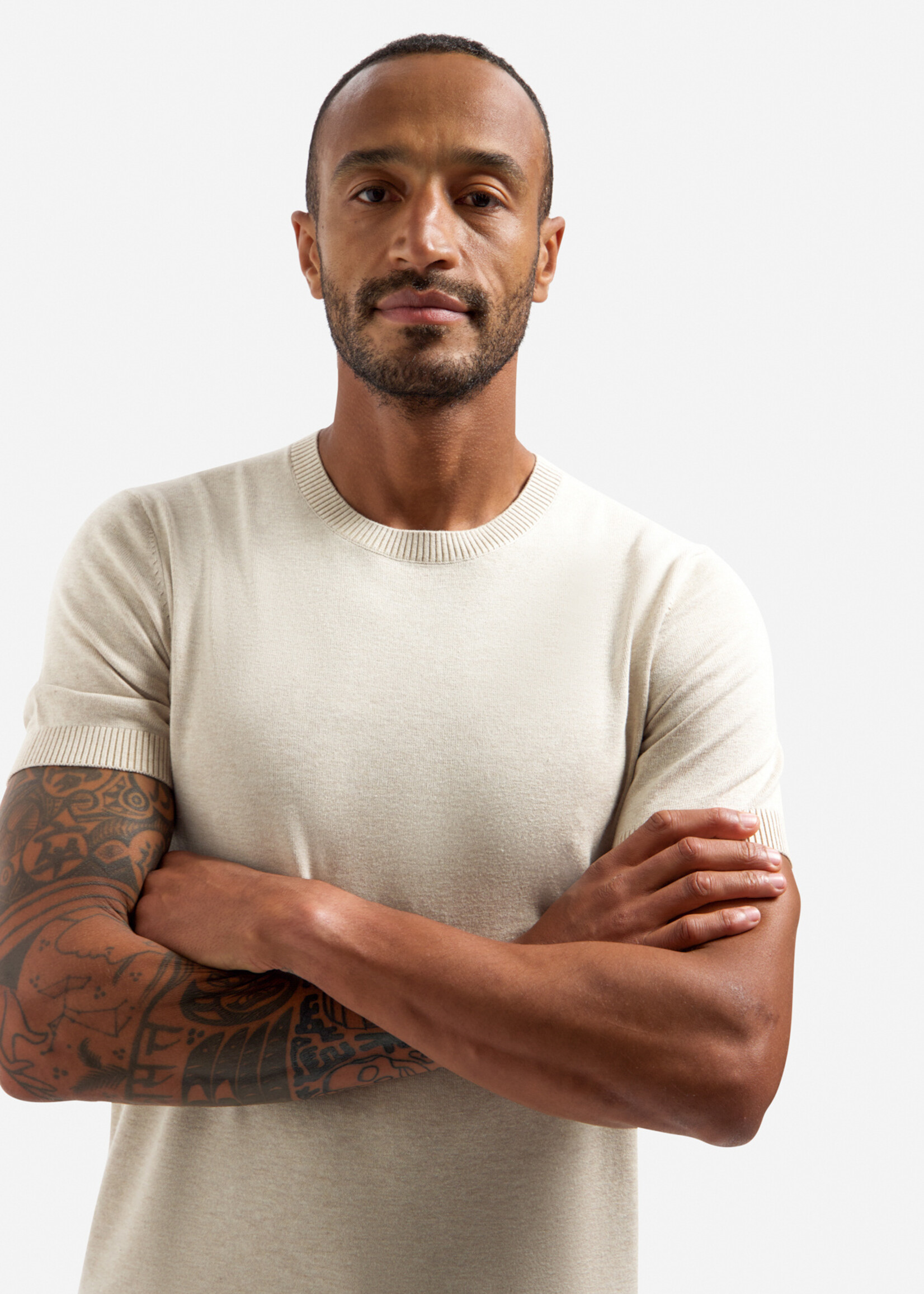 No Excess Pullover Short Sleeve Melange - Desert