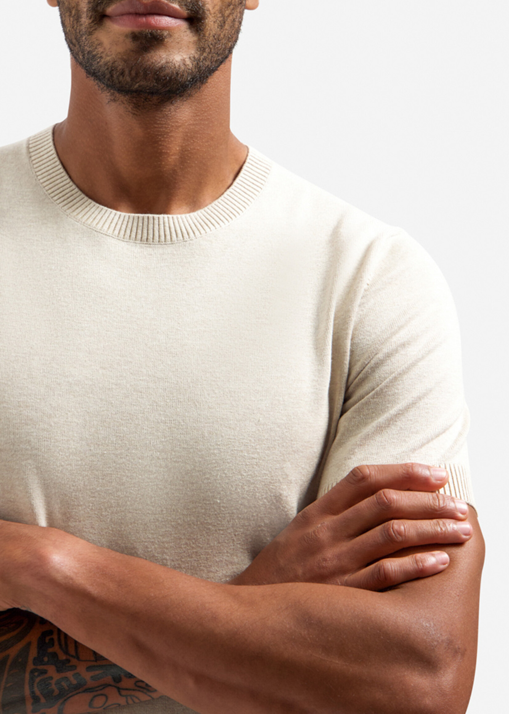 No Excess Pullover Short Sleeve Melange - Desert