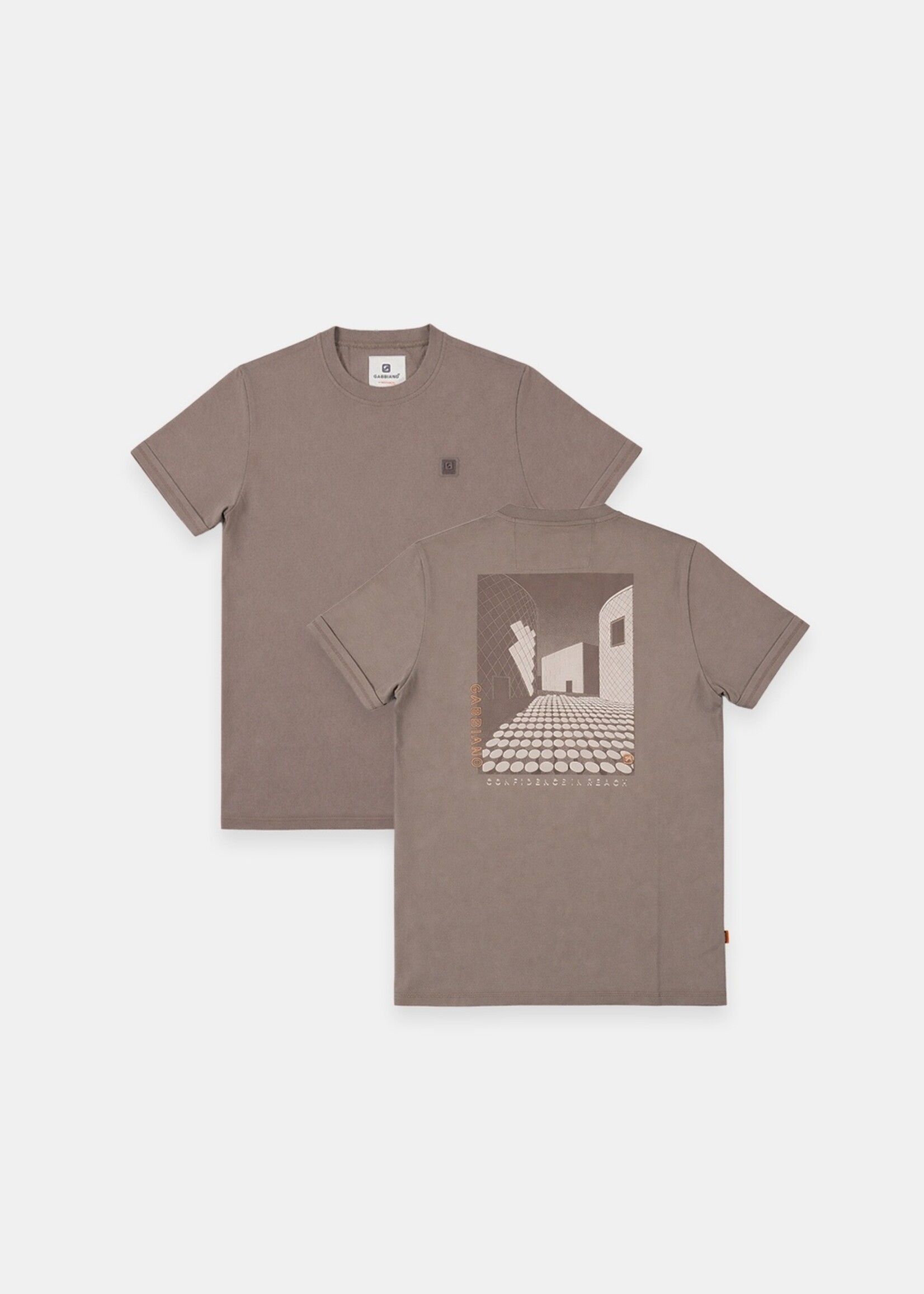 Gabbiano T-shirt Jersey Backprint - Wood Brown