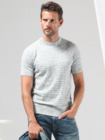 Gabbiano T-shirt Knit Slub Melange - Forest Green