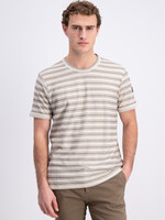 Gabbiano T-shirt Jacquard Jersey Stiped - Wood Brown