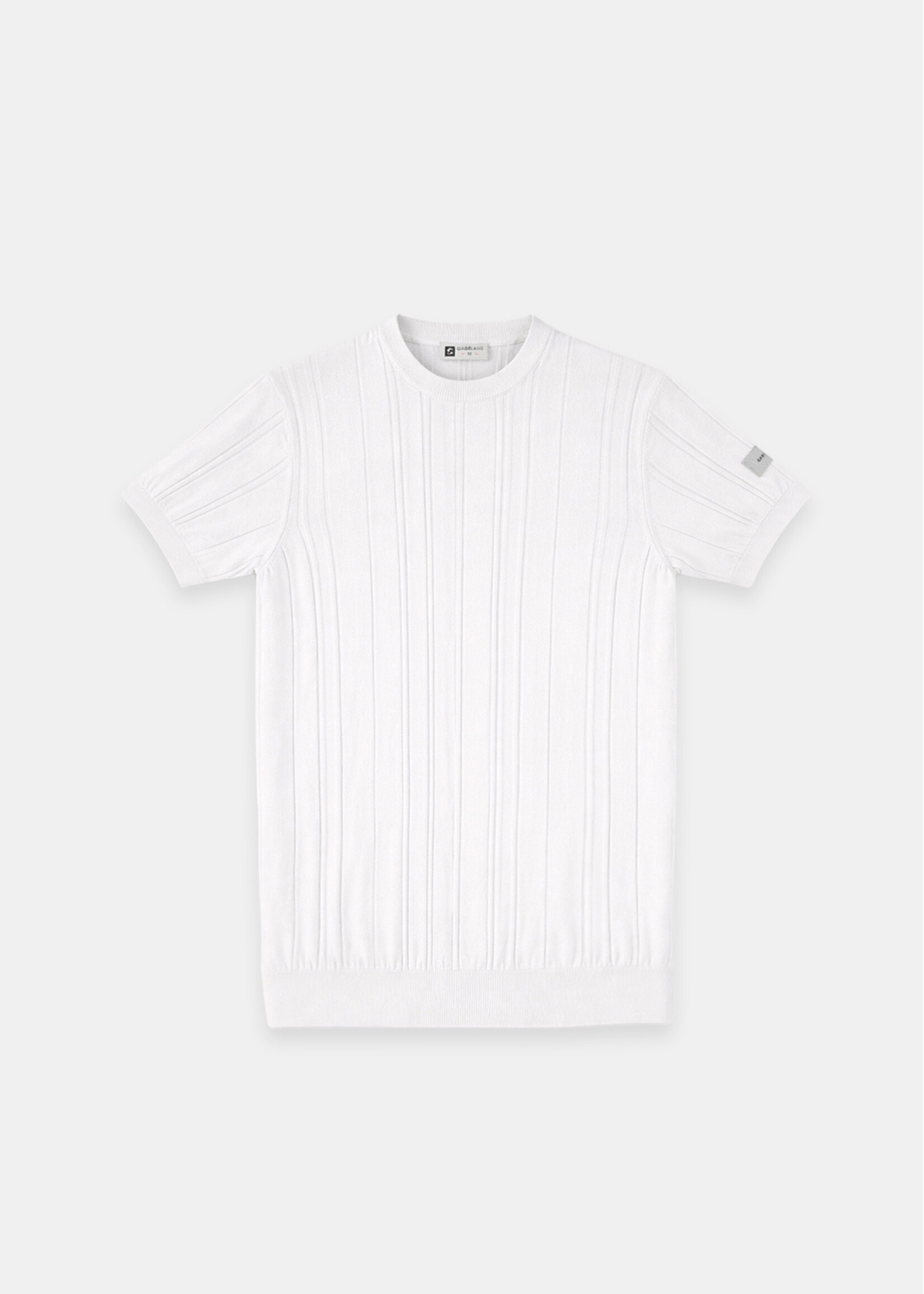 Gabbiano T-shirt Knitted Striped - Wit