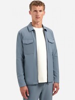No Excess Overshirt Full Zipper Stretch Sedoc - Carbon Blue