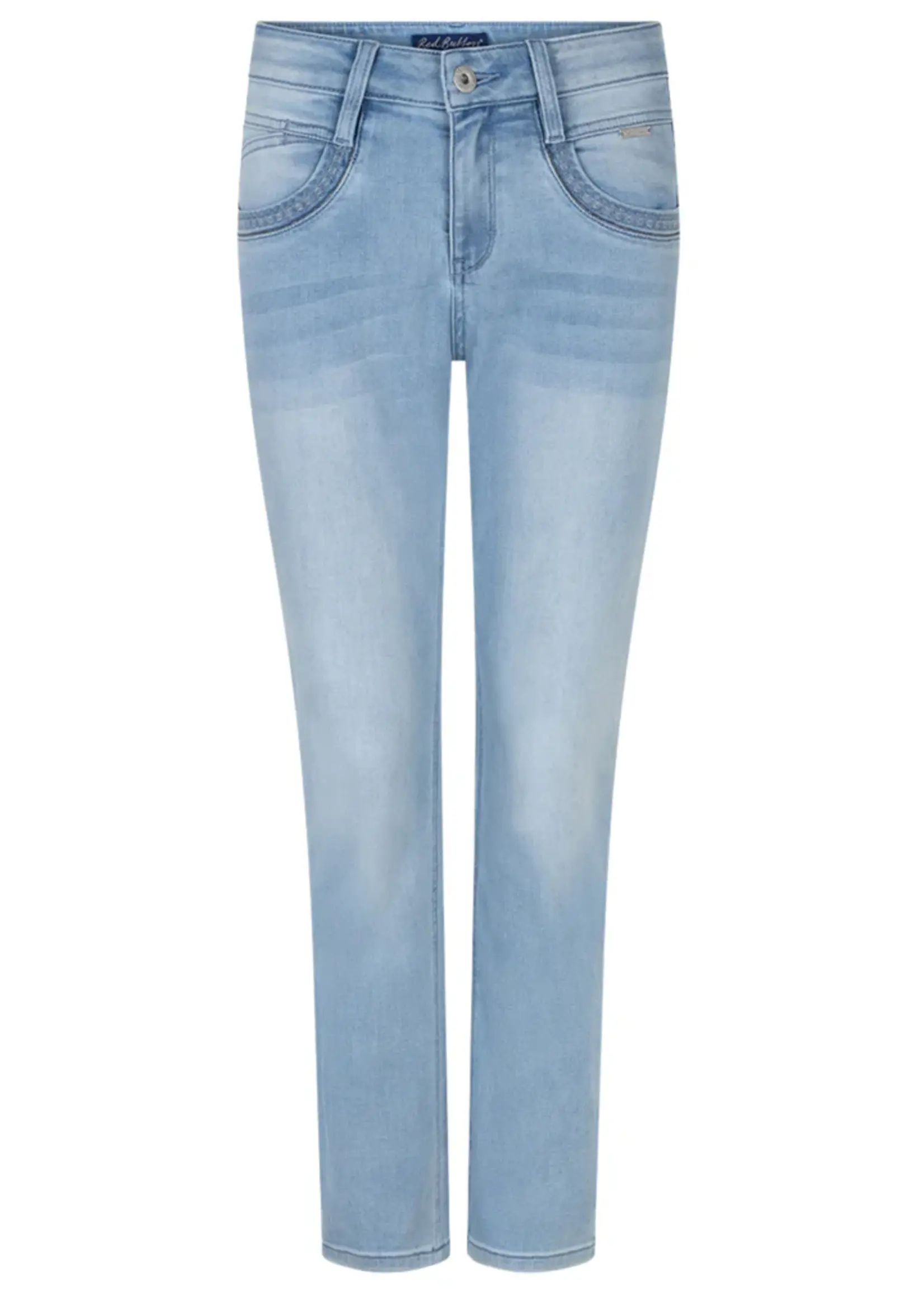 Red Button Jeans Sissy & Embroid - Bleach