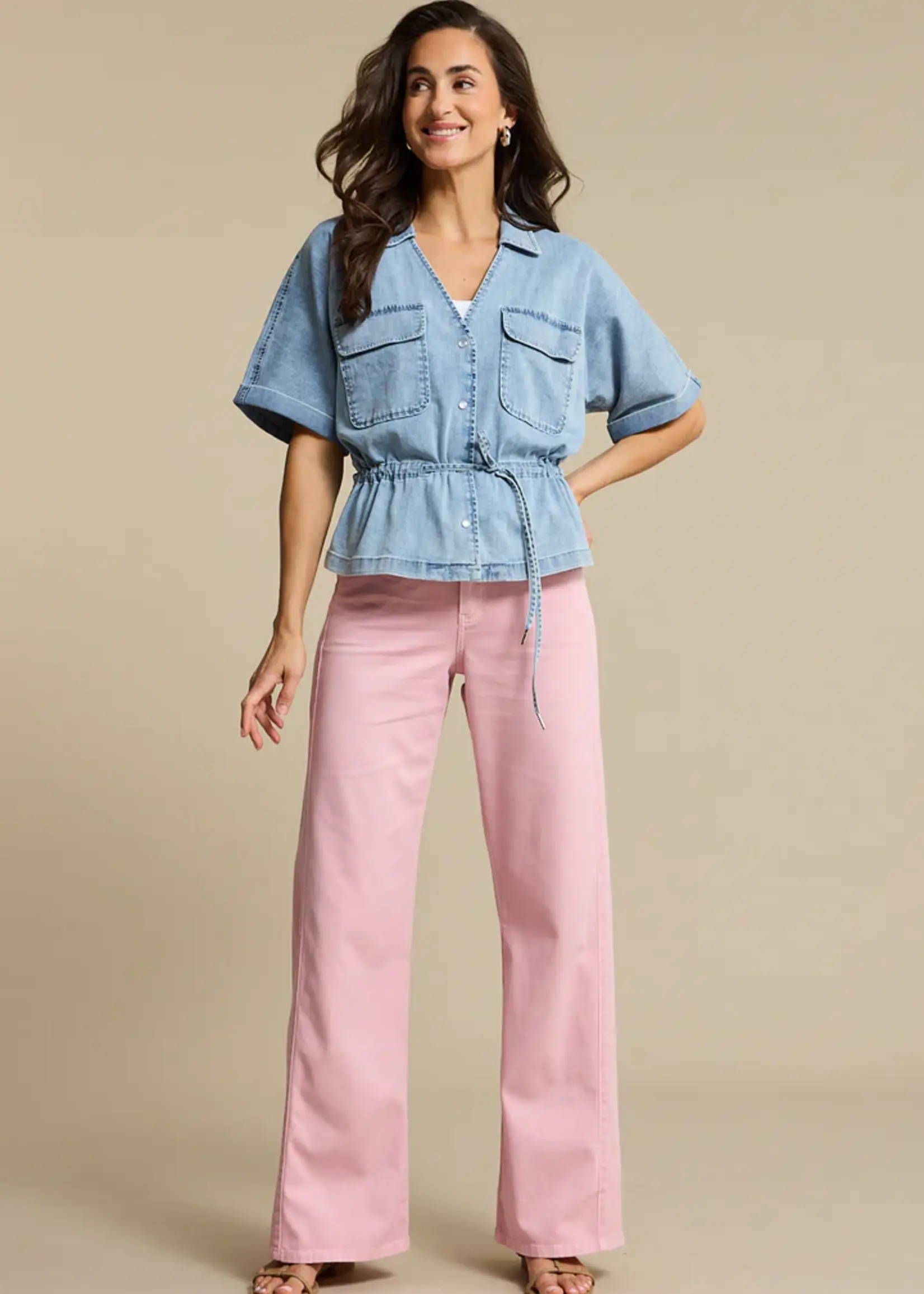 Red Button Broek Claudette Slanted Seams L31 - Blossom