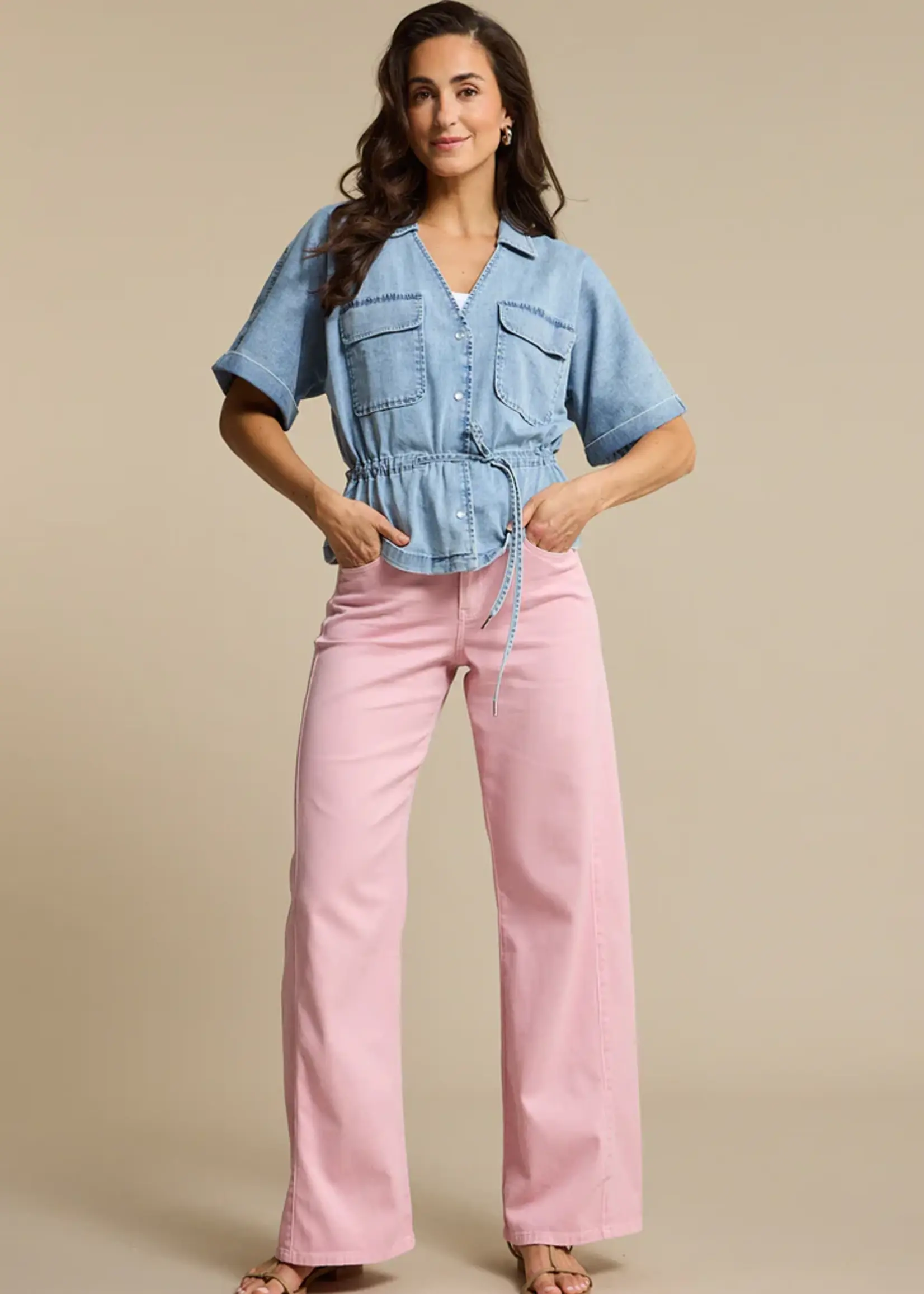 Red Button Broek Claudette Slanted Seams L31 - Blossom