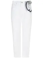 Red Button Broek Caitlina Sidepatch - White