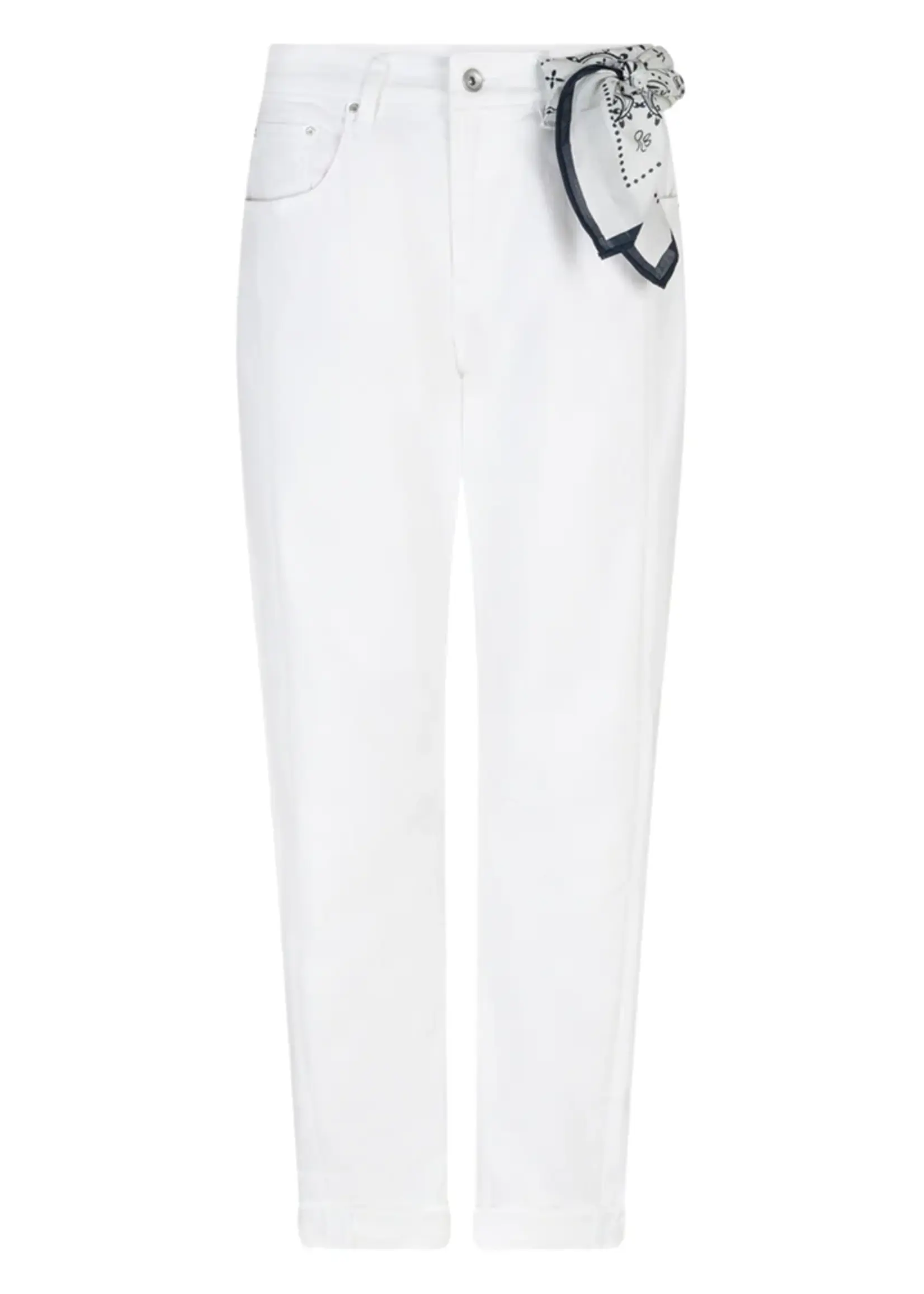 Red Button Broek Caitlina Sidepatch - White