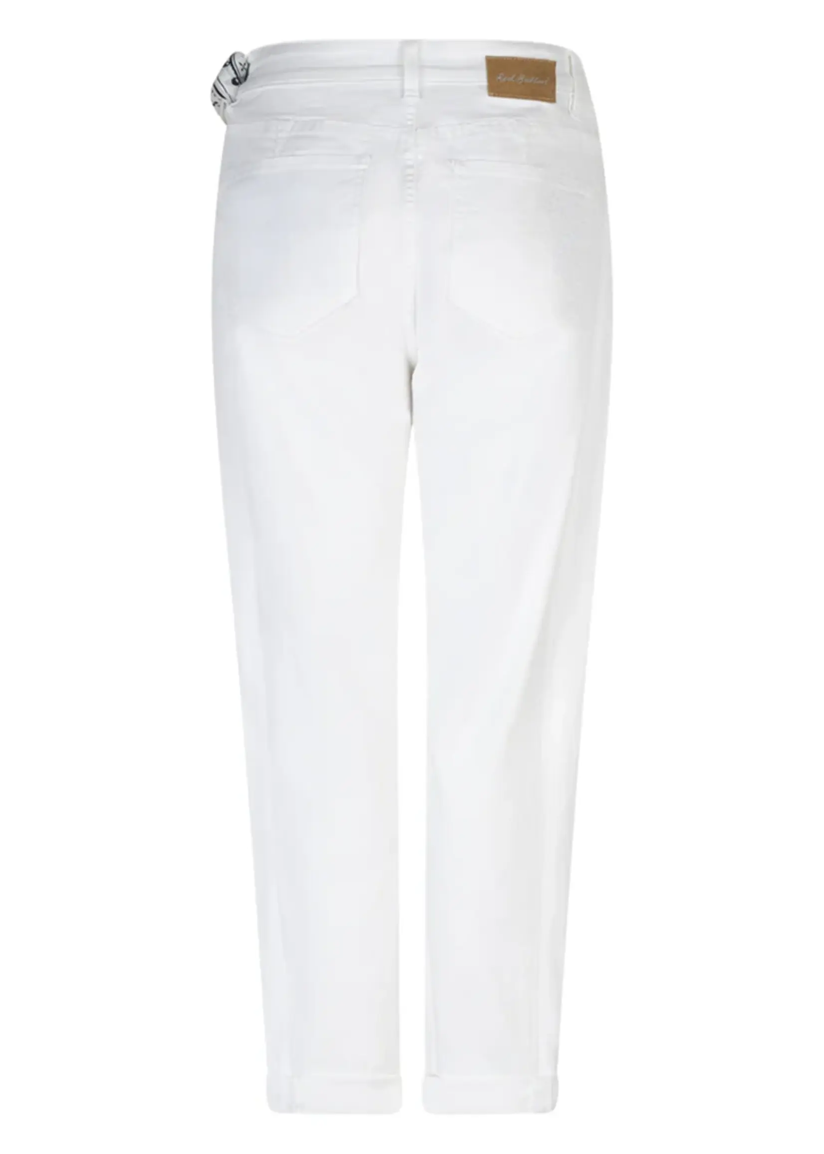 Red Button Broek Caitlina Sidepatch - White