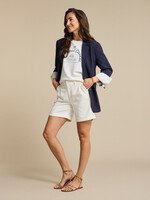 Red Button Blazer Palazzo Pinstripe - Dark Blue