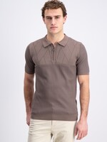 Gabbiano Polo Knitwear Zipper - Wood Brown