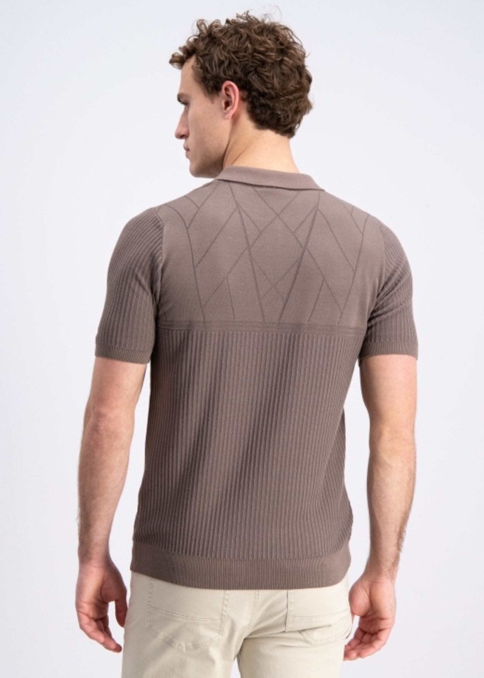 Gabbiano Polo Knitwear Zipper - Wood Brown