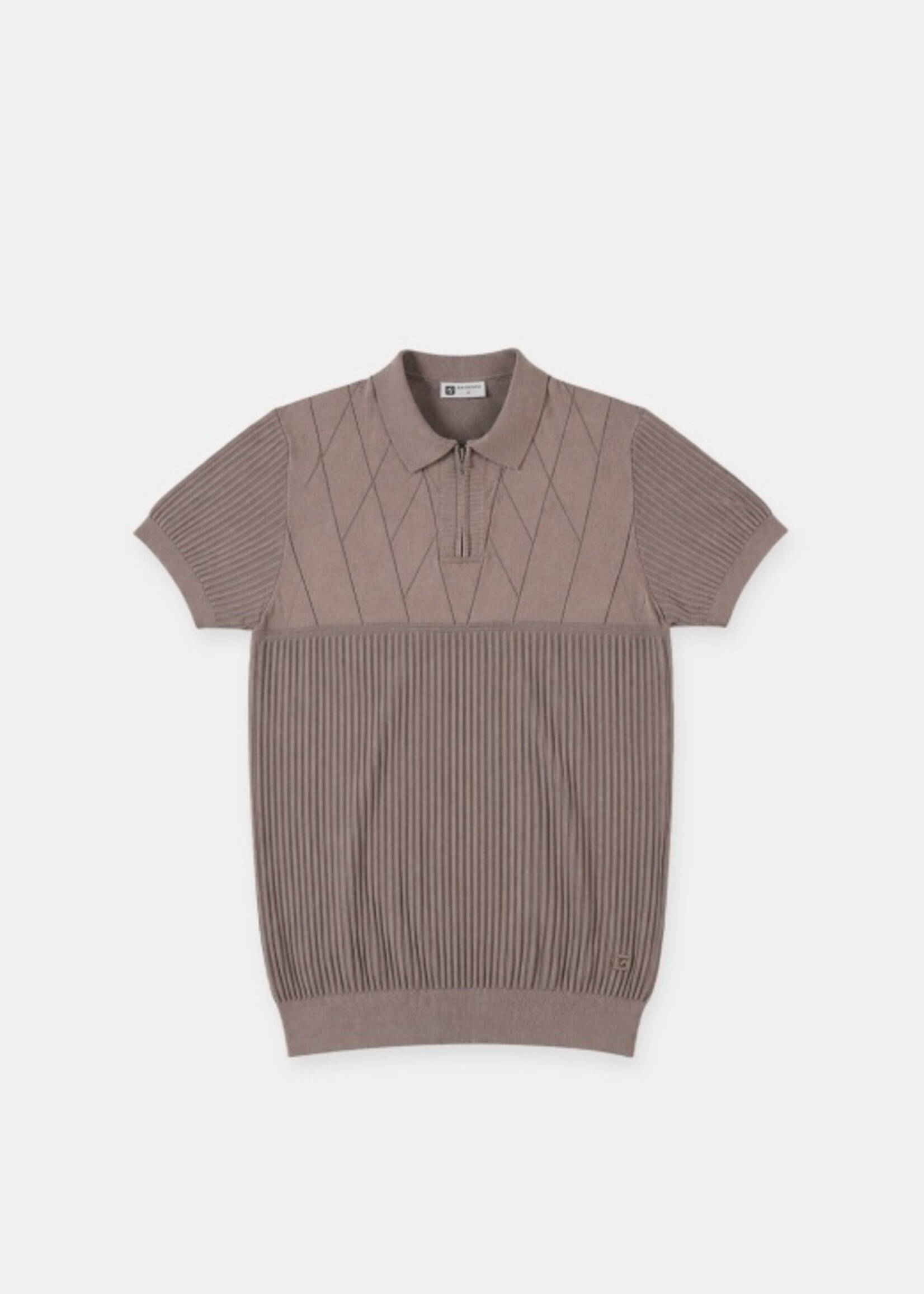 Gabbiano Polo Knitwear Zipper - Wood Brown