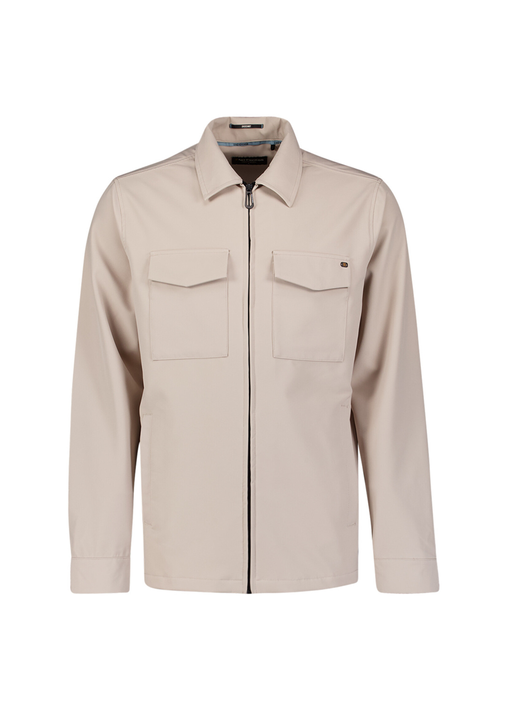No Excess Overshirt Full Zipper Stretch Sedoc - Stone