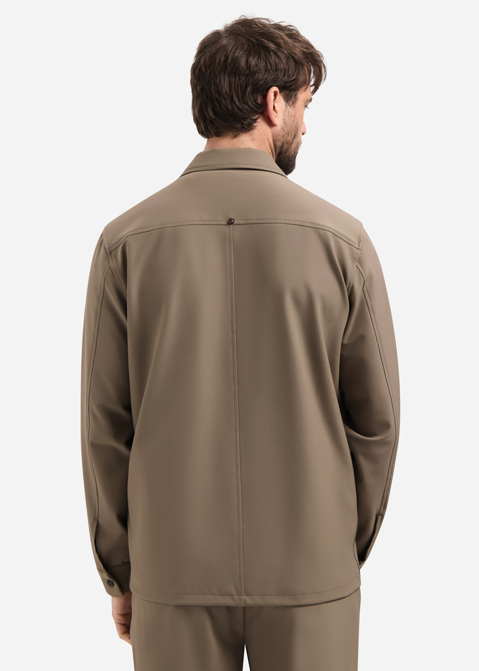 No Excess Overshirt Full Zipper Stretch Sedoc - Khaki
