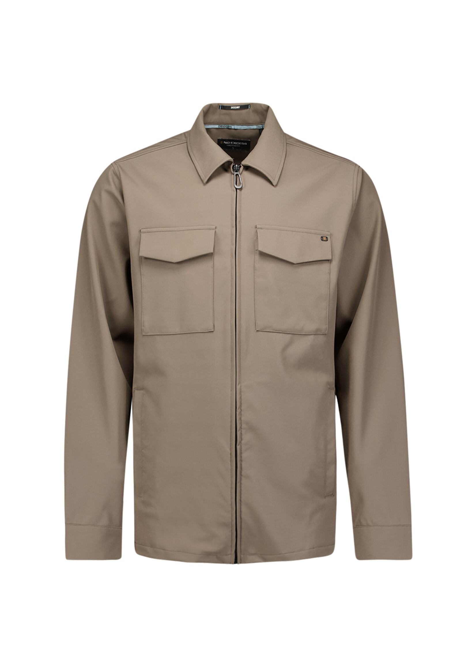 No Excess Overshirt Full Zipper Stretch Sedoc - Khaki