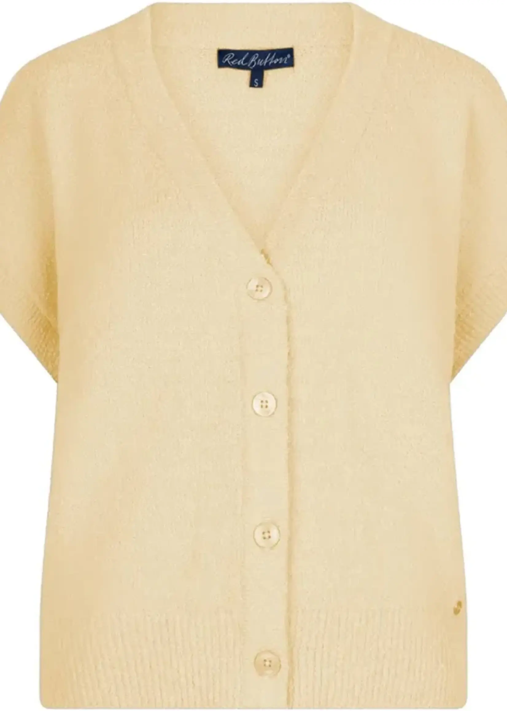 Red Button Vest Popcorn - Butter Yellow