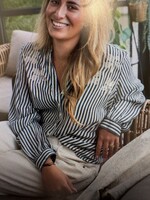 Soultouch Blouse Juul Stripe - Navy Ofwhite