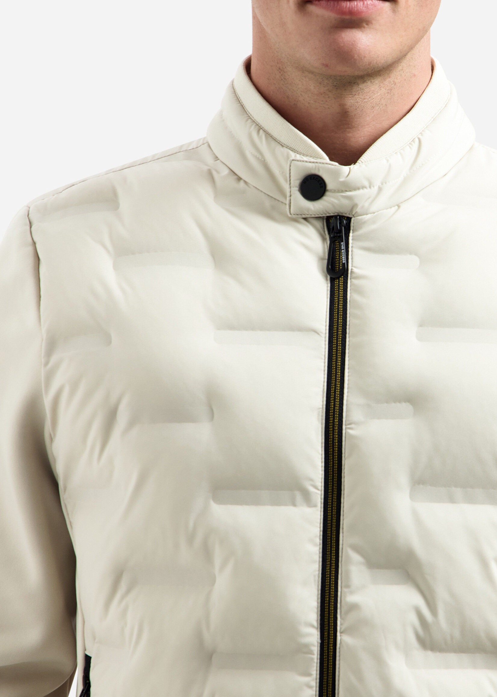 No Excess Jacket Short Fit Sealed Knitted Fit - Stone