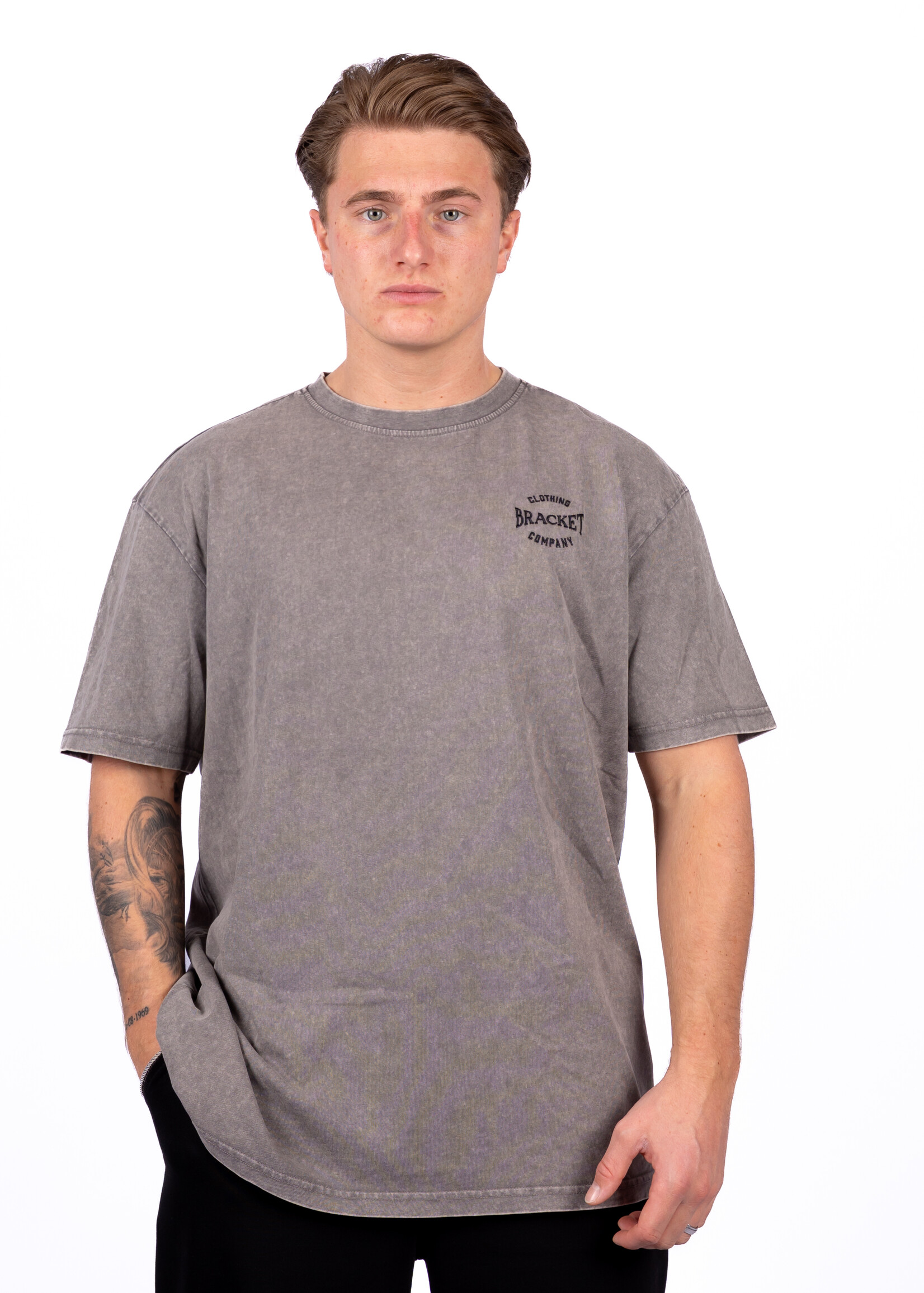 Bracket Official T-shirt Oversized Washed - Grey