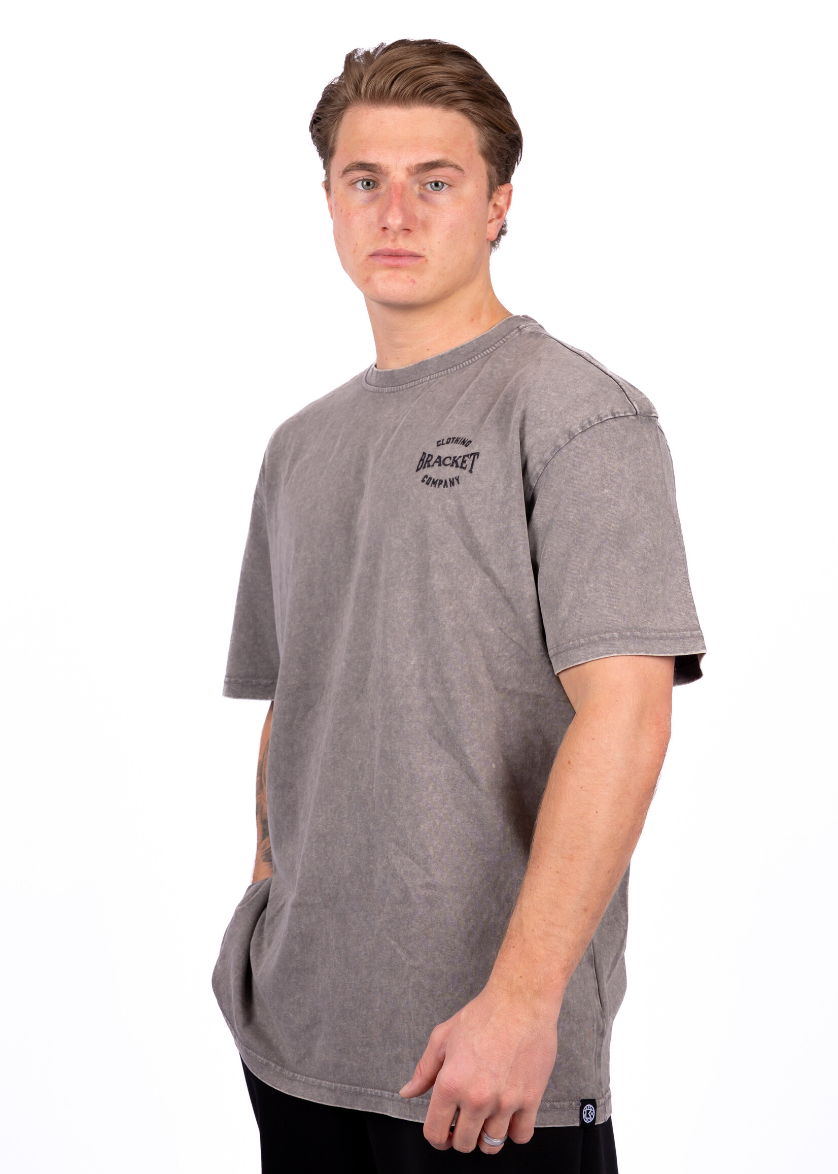 Bracket Official T-shirt Oversized Washed - Grey