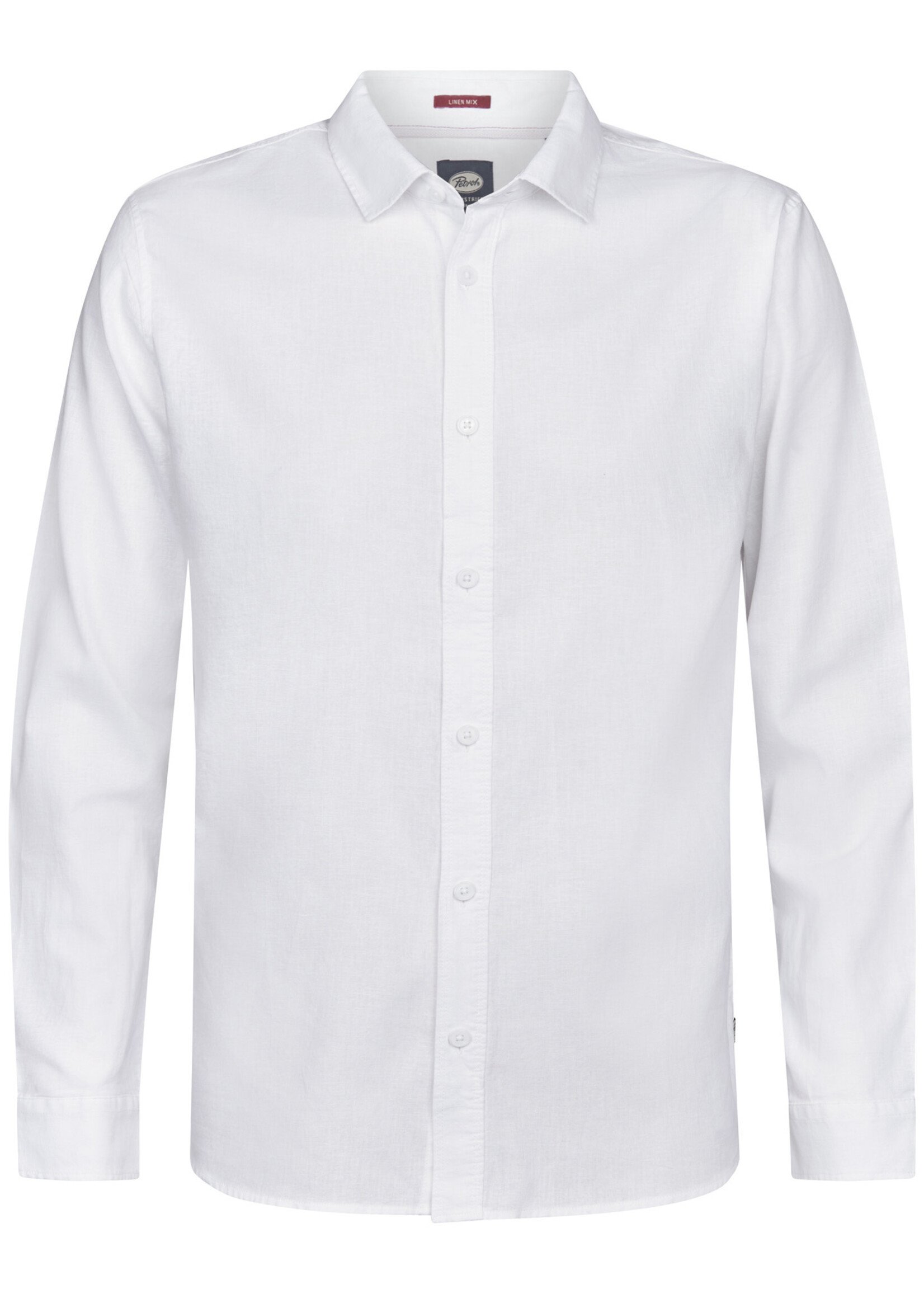 Petrol Industries Overhemd Long Sleeve Linen - Bright White