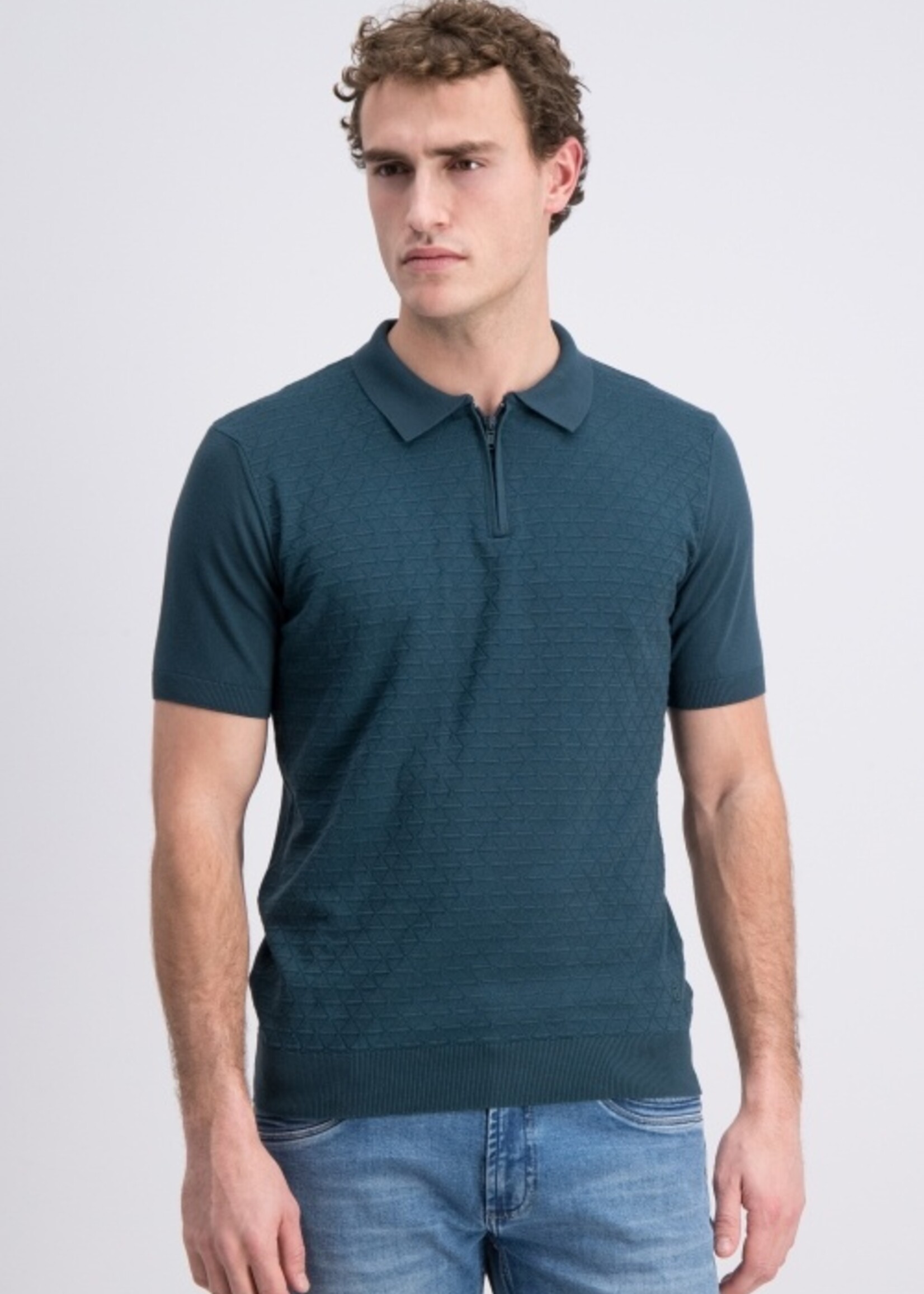 Gabbiano Polo Shortsleeve Knitwear - Green