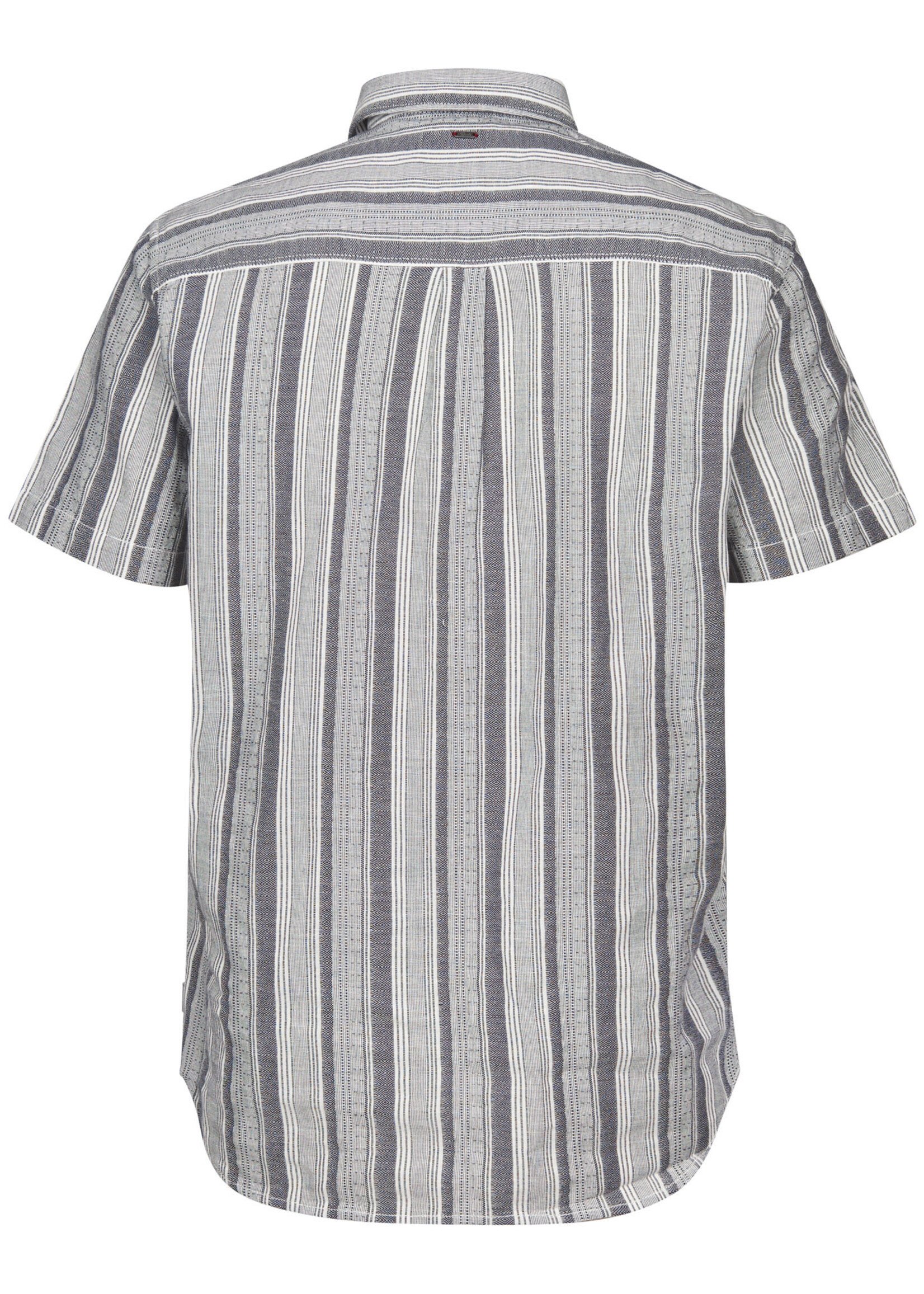 Petrol Industries Overhemd Korte Mouw Stripe - Navy