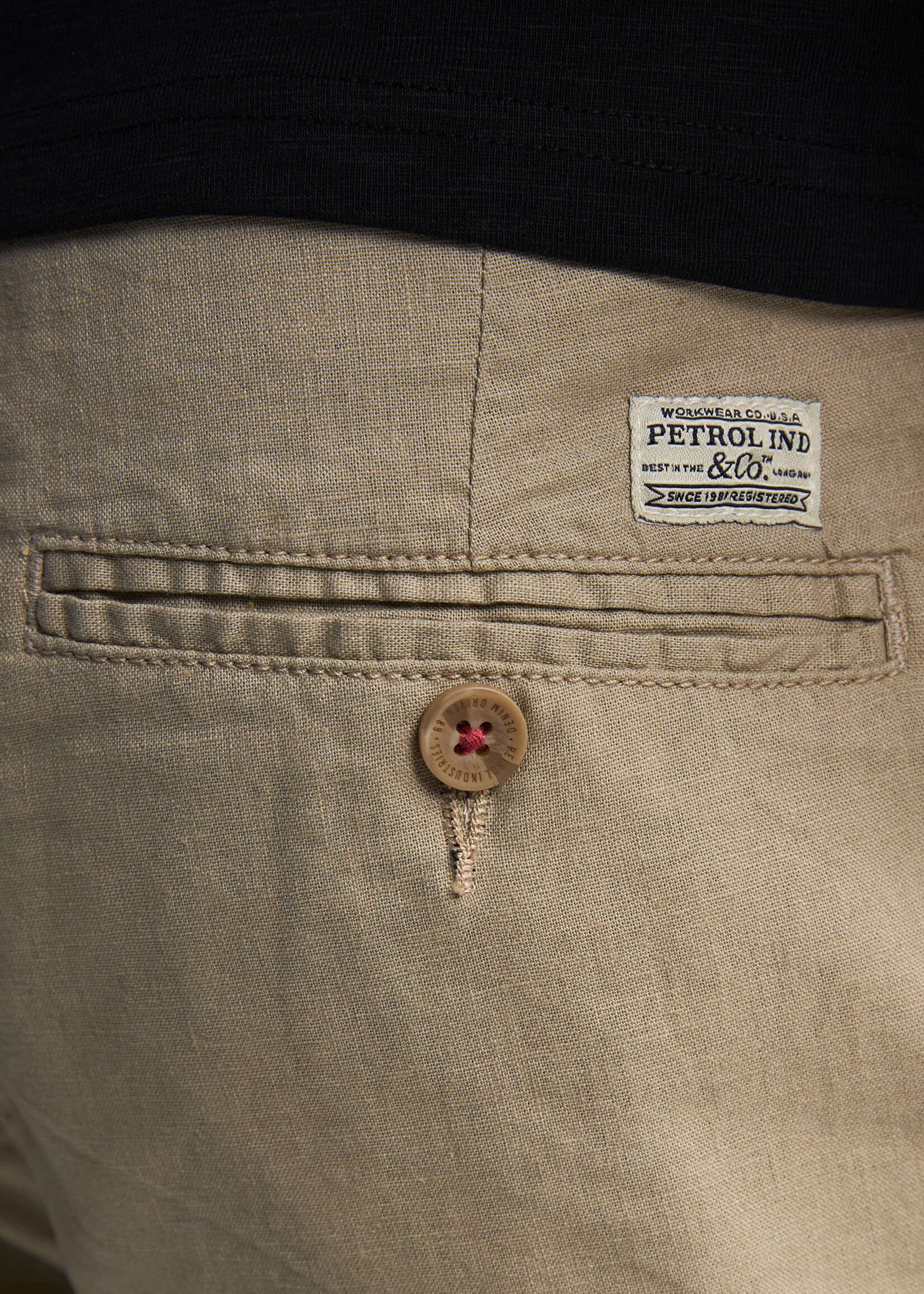 Petrol Industries Chino Linen Regular Fit - Light Tan