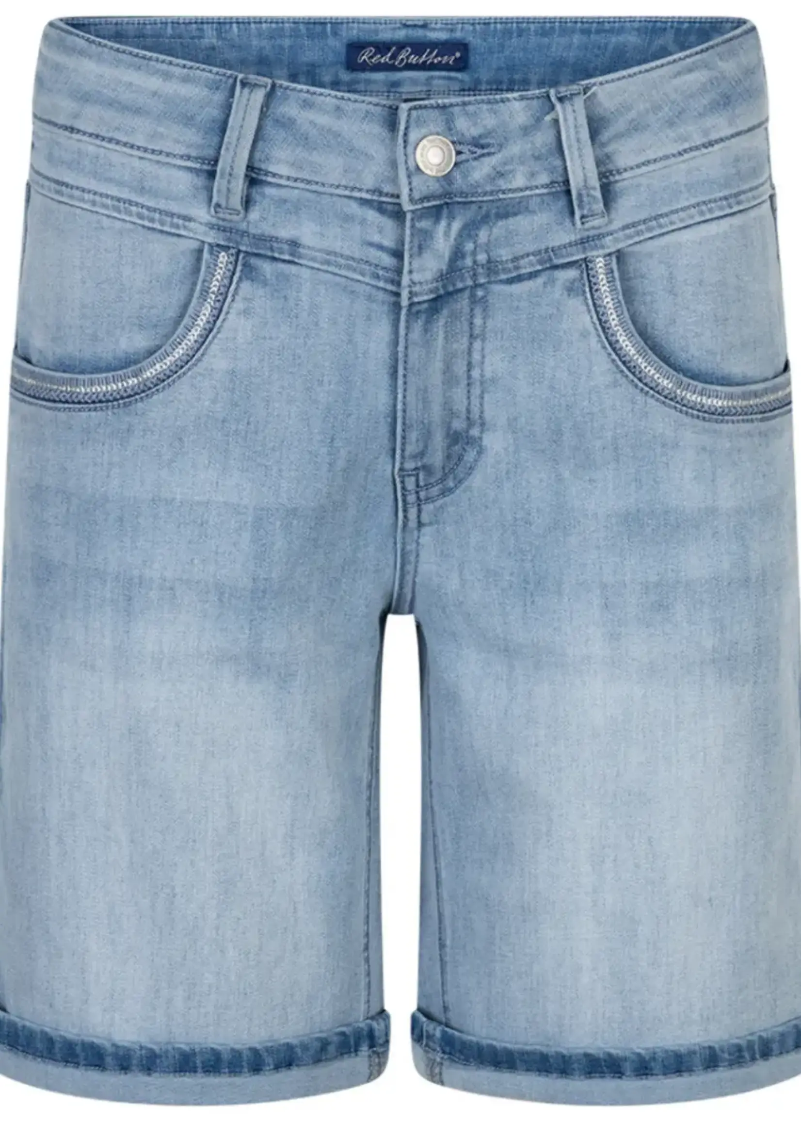 Red Button Short Jeans Sienna - Bleach