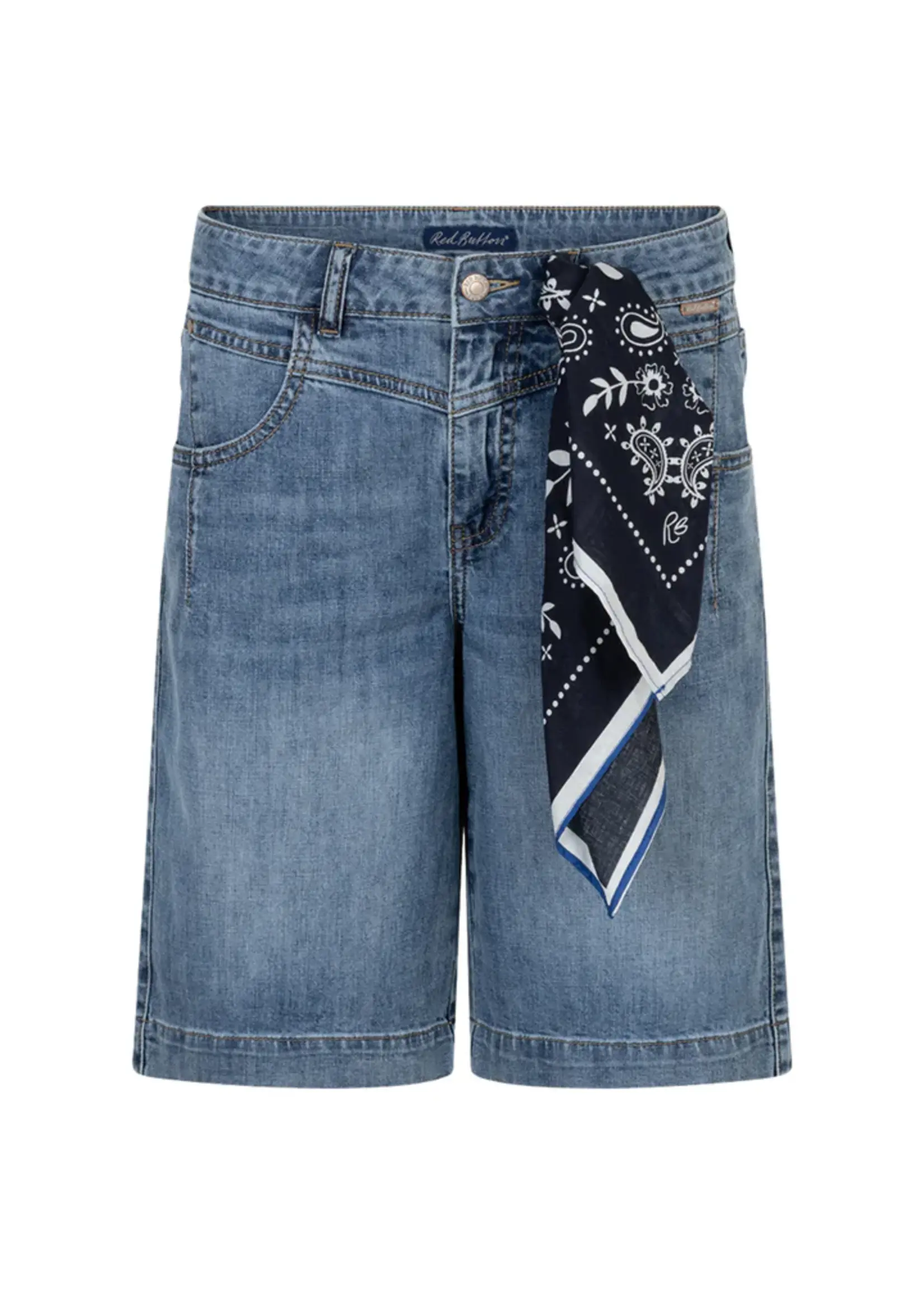 Red Button Bermuda Kate & Scarf - Stoneused