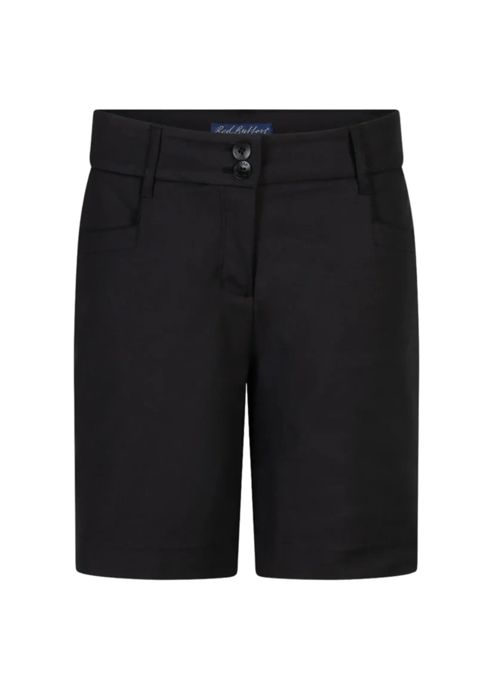 Red Button Short Ava L8 Regular Fit - Black