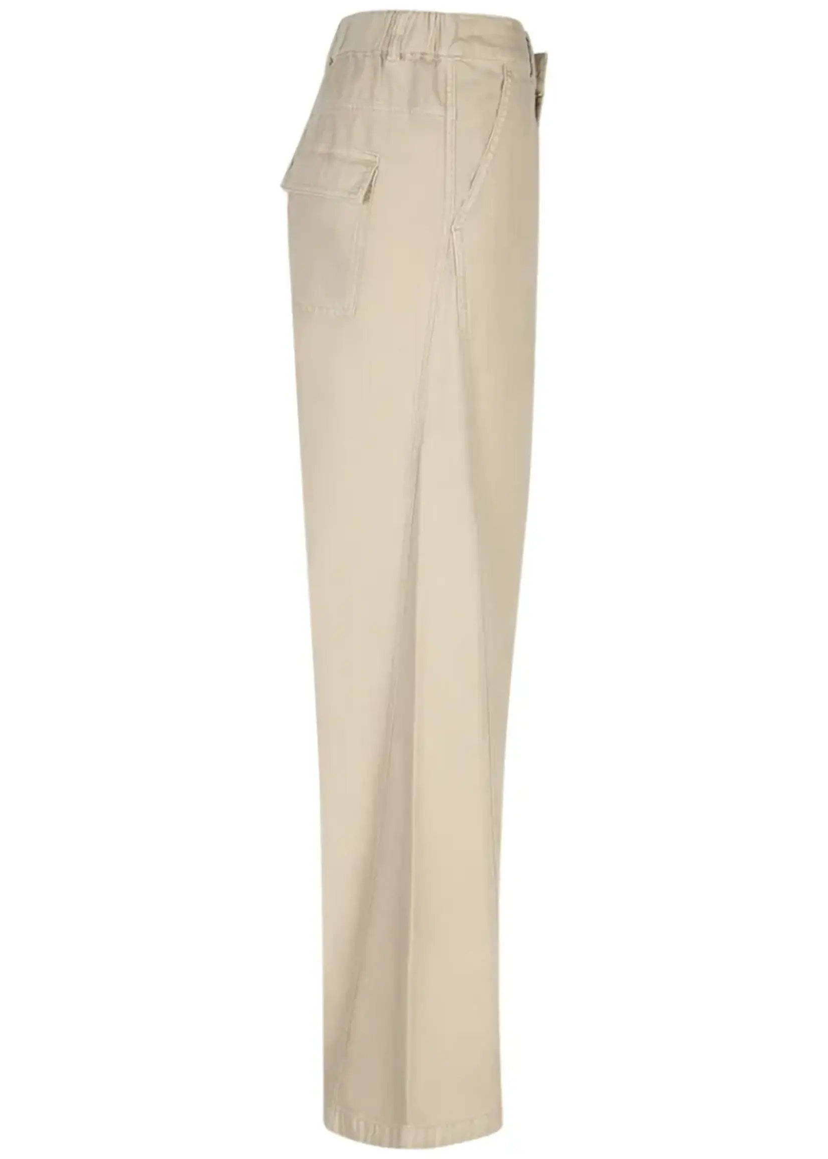 Red Button Broek Claudette Cotton Linen - Pebble