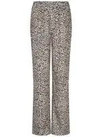 Red Button Broek Colette Linen Leopard - Pebble
