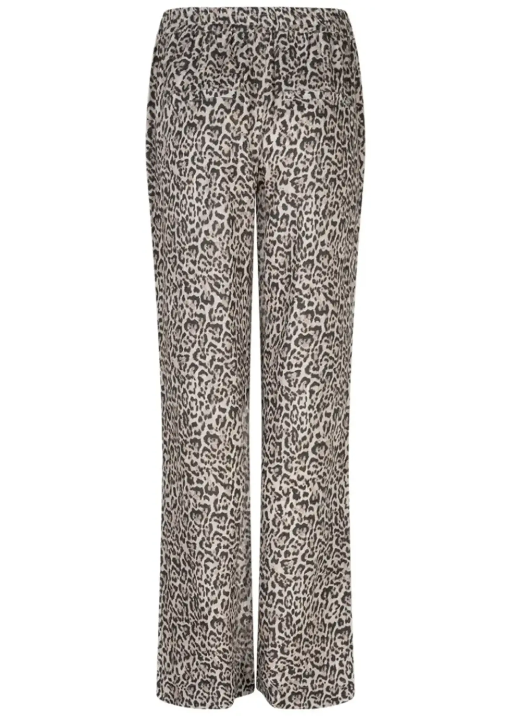 Red Button Broek Colette Linen Leopard - Pebble