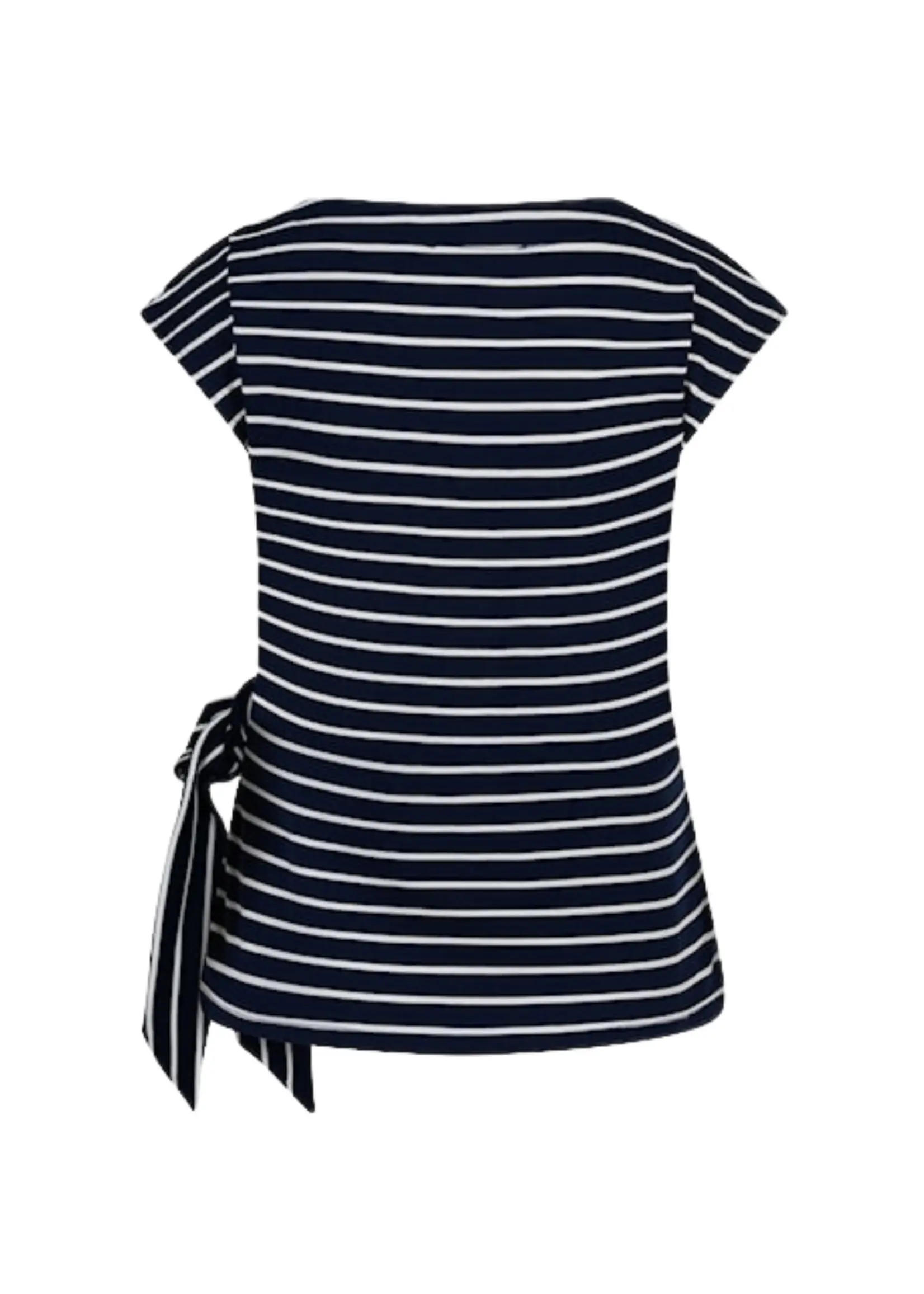 Red Button T-shirt Terry Stripe Knot - Darkblue