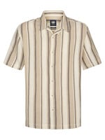 Petrol Industries Overhemd Fest Stripe - Light Tan