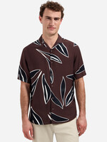 No Excess Overhemd Korte Mouw Print - Dark Brown