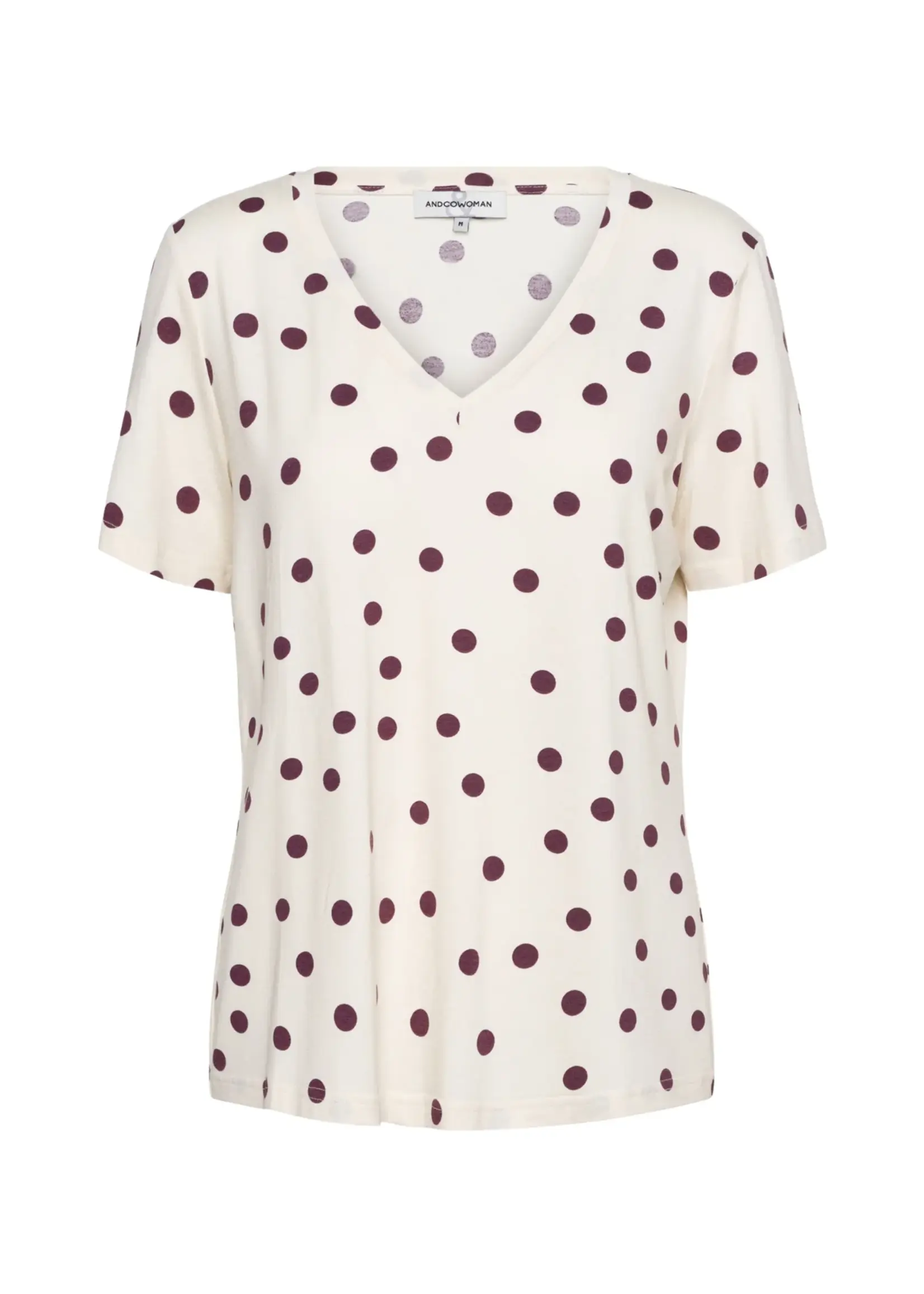 &Co Woman T-shirt Marley Dot - Vanilla Plum