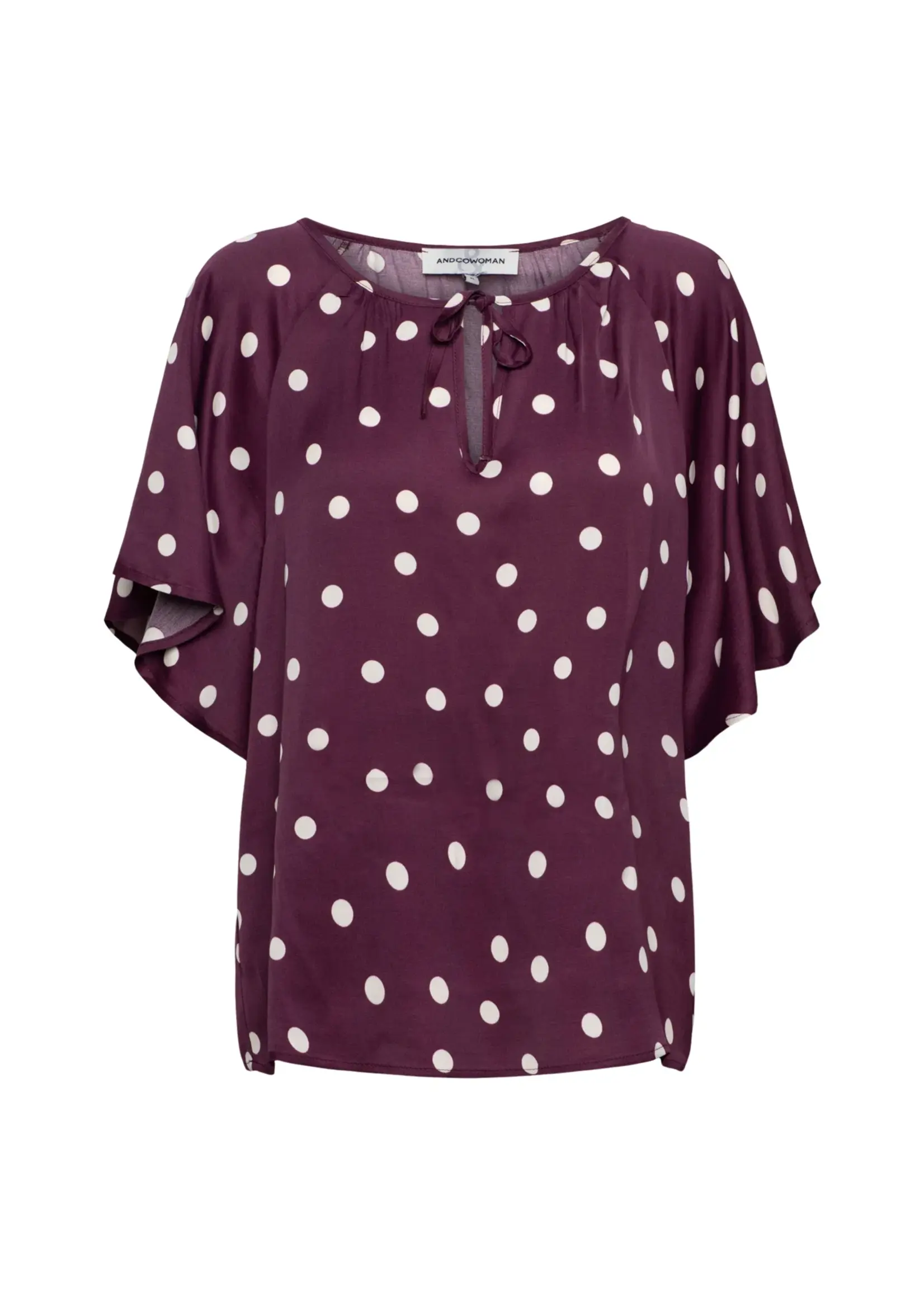 &Co Woman Blouse Axelle Dot - Plum Vanilla