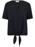 Freequent Blouse Linnen Lava With Tie - Navy